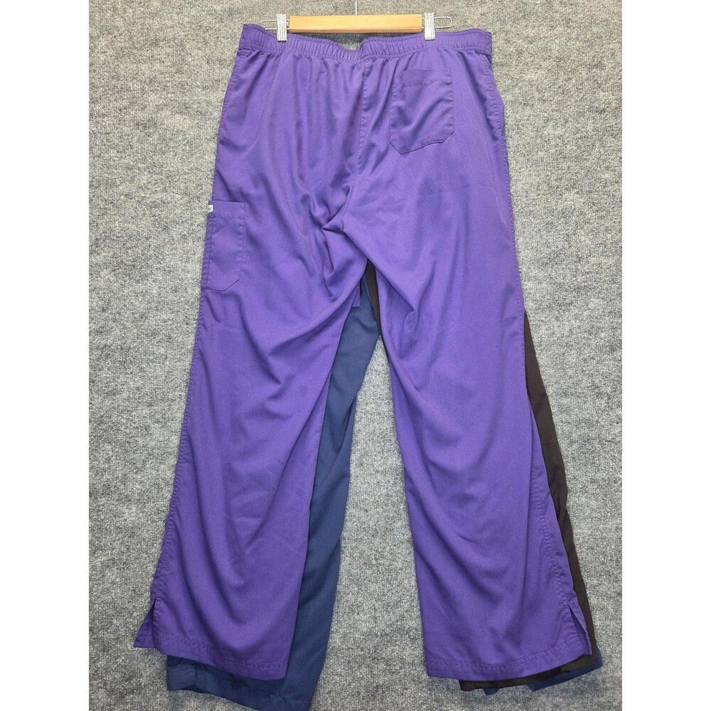 Grey's Anatomy By Barco Scrub Cargo Pants Womens L Lot 4 Multicolor Drawstring - Picture 6 of 15